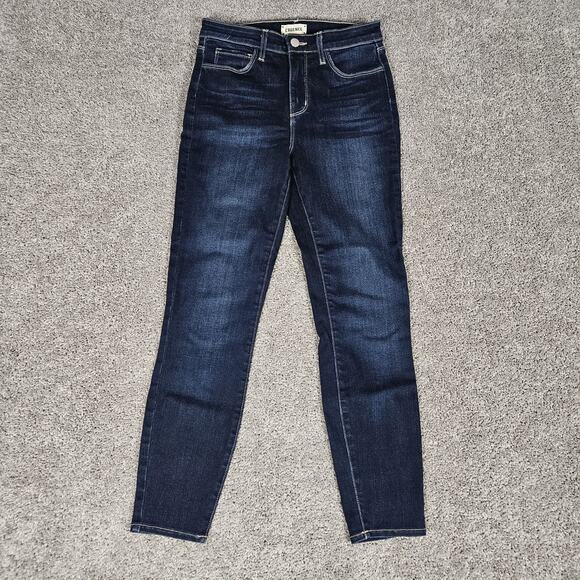 L' Agence Jeans Womens 26 Blue Margot High Rise Skinny Normcore Minimalist - Picture 1 of 10